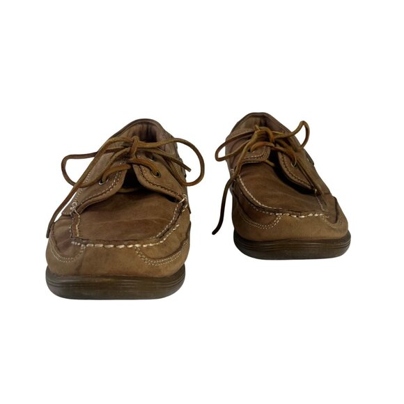Nunn Bush Leather Boat Shoes Mens 11M Brown Rubber Sole Casual Comfort - Picture 4 of 9